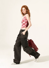 Rose Leather Camisole Top